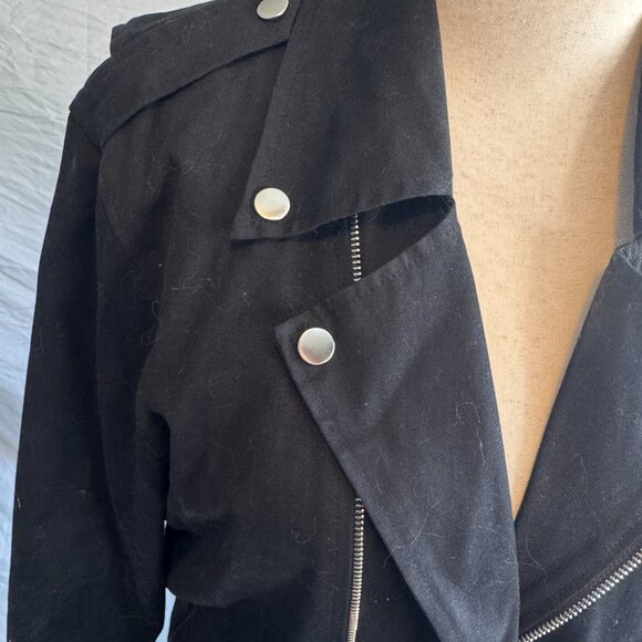 LFA Love x Fashion x Art New York Biker Zip Up Jacket | Color: Black | Size M - Picture 2 of 6